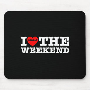 Ik hou van hartweekend grappige camping koppel cad muismat