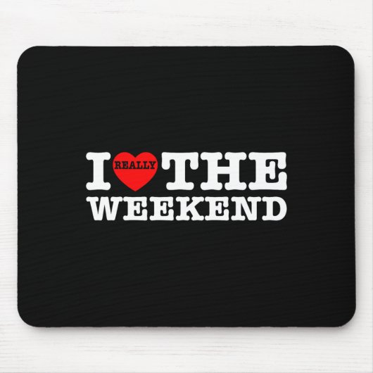 Ik hou van hartweekend grappige camping koppel cad muismat (Voorkant)