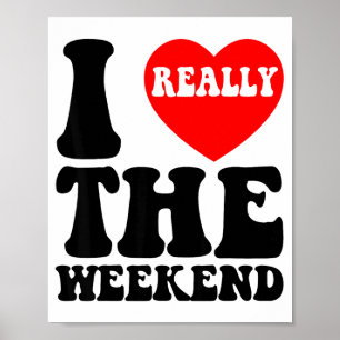 Ik hou van hartweekend grappige camping koppel cad poster