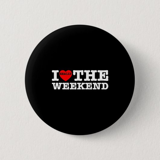 Ik hou van hartweekend grappige camping koppel cad ronde button 5,7 cm (Voorkant)