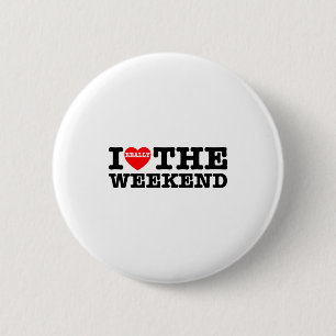 Ik hou van hartweekend grappige camping koppel cad ronde button 5,7 cm