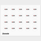 Ik hou van hartweekend grappige camping koppel cad ronde sticker (Vel)