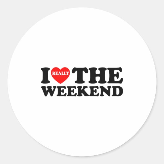 Ik hou van hartweekend grappige camping koppel cad ronde sticker (Voorkant)
