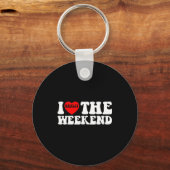 Ik hou van hartweekend grappige camping koppel cad sleutelhanger (Voorkant)