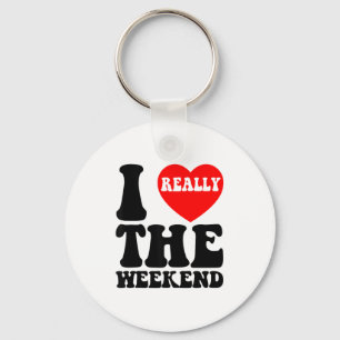 Ik hou van hartweekend grappige camping koppel cad sleutelhanger