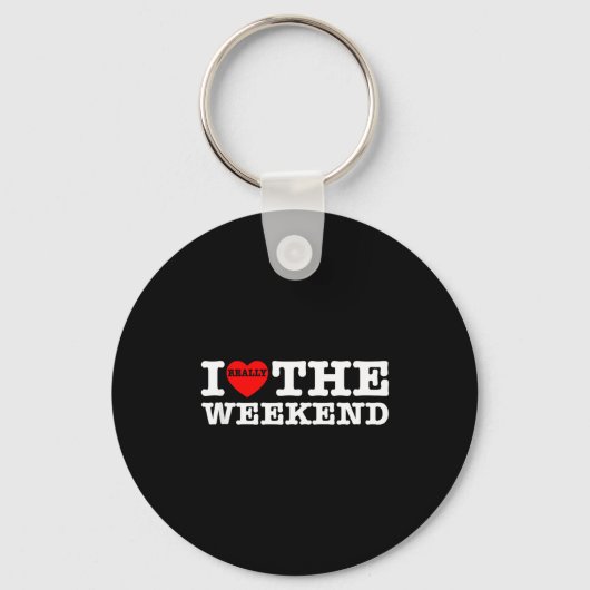 Ik hou van hartweekend grappige camping koppel cad sleutelhanger (Voorkant)