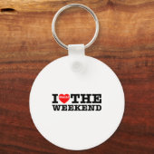 Ik hou van hartweekend grappige camping koppel cad sleutelhanger (Voorkant)