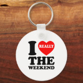 Ik hou van hartweekend grappige camping koppelcade sleutelhanger (Voorkant)