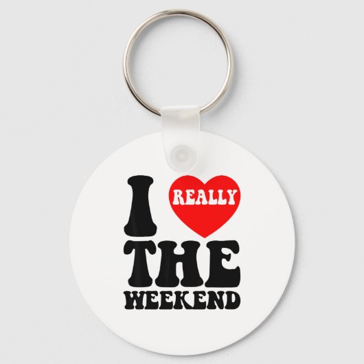 Ik hou van hartweekend grappige camping koppelcade sleutelhanger (Voorkant)
