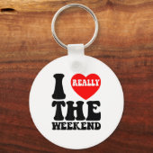 Ik hou van hartweekend grappige camping koppelcade sleutelhanger (Voorkant)