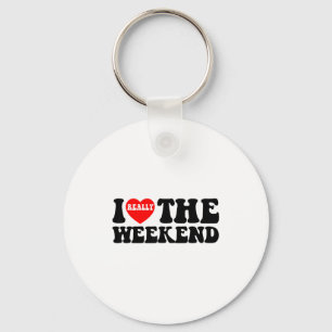 Ik hou van hartweekend grappige camping koppelcade sleutelhanger