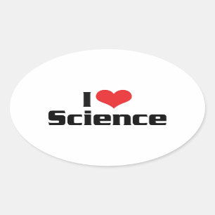 Ik hou van Hartwetenschap Ovale Sticker