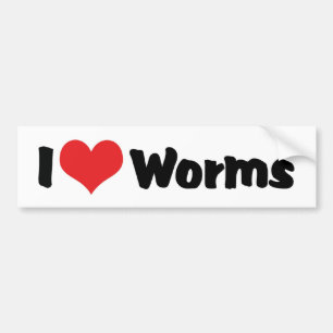 Ik hou van hartwormen bumpersticker