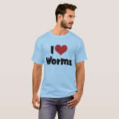Ik hou van hartwormen t-shirt (Voorkant volledig)