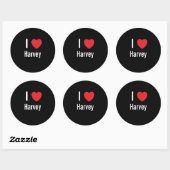 Ik hou van Harvey Ronde Sticker (Vel)