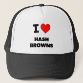 Ik hou van Hash Browns Trucker Pet (Voorkant)