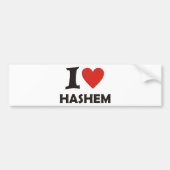 Ik hou van Hashem Bumpersticker (Voorkant)