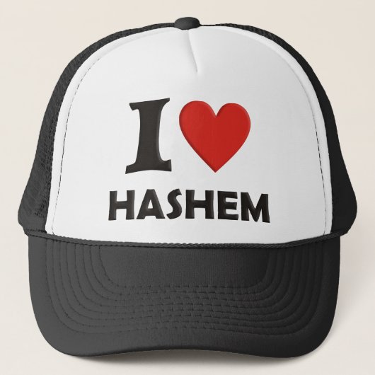 Ik hou van Hashem Trucker Pet (Voorkant)