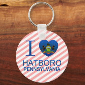Ik hou van Hatboro, PA Sleutelhanger (Voorkant)