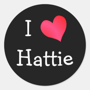 Ik hou van Hattie Ronde Sticker