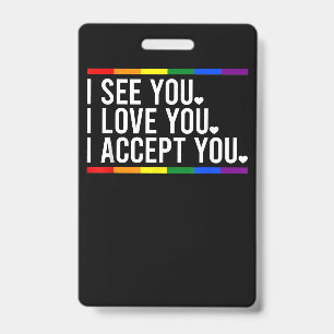 Ik hou van Haunted Mound Lgbt Pride Lgbt Maand Lgb Badge