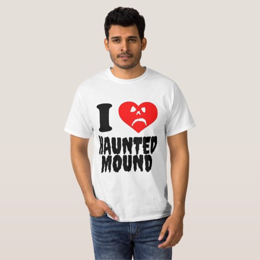Ik hou van Haunted Mound T-shirt (Voorkant volledig)