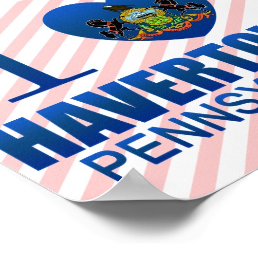 Ik hou van Havertown, PA Poster (Hoek)