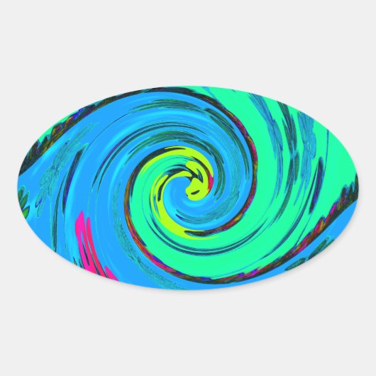 Ik hou van Hawai.png Ovale Sticker (Voorkant)