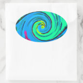 Ik hou van Hawai.png Ovale Sticker (Tas)