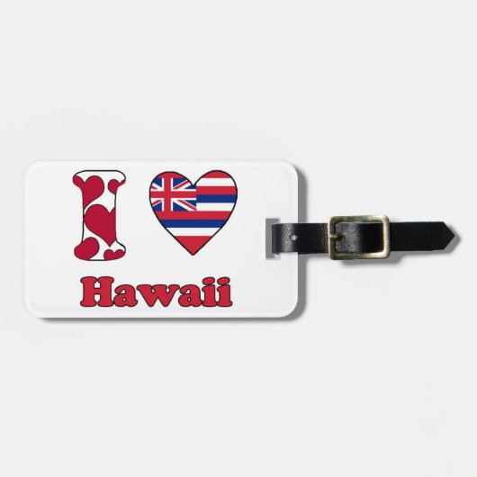 Ik hou van Hawaii Bagagelabel (Voorkant horizontaal)