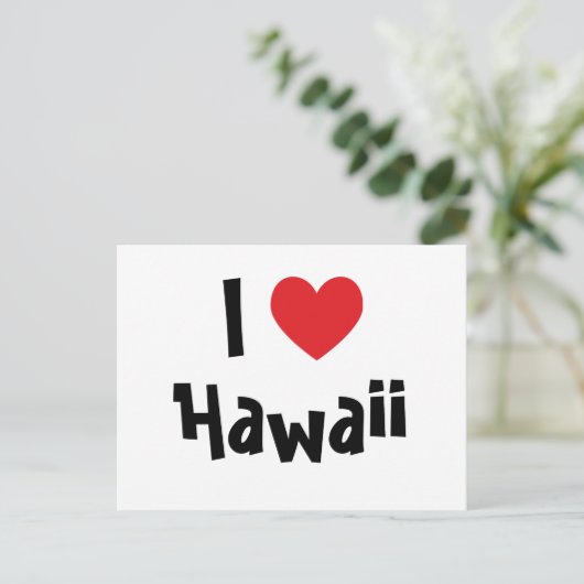 Ik hou van Hawaii Briefkaart (Staand voorkant)