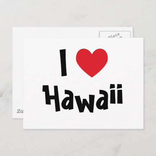 Ik hou van Hawaii Briefkaart (Voorkant / Achterkant)