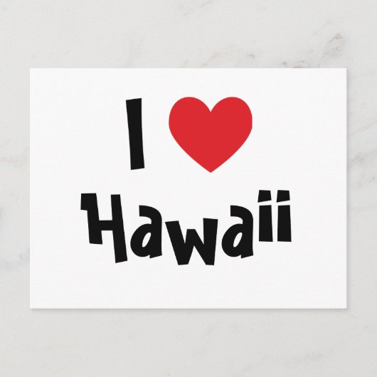 Ik hou van Hawaii Briefkaart (Voorkant)