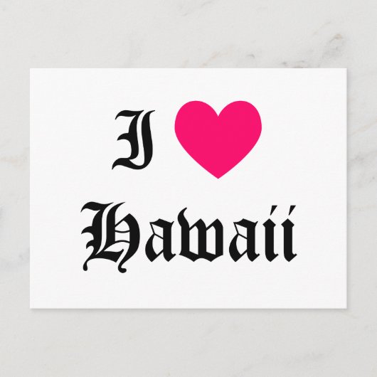 Ik hou van Hawaii Briefkaart (Voorkant)