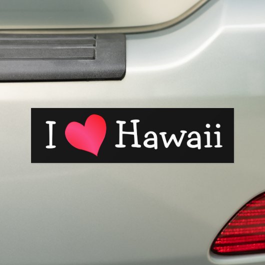 Ik hou van Hawaii Bumpersticker (Op auto)