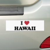 Ik hou van Hawaii Bumpersticker (Op auto)