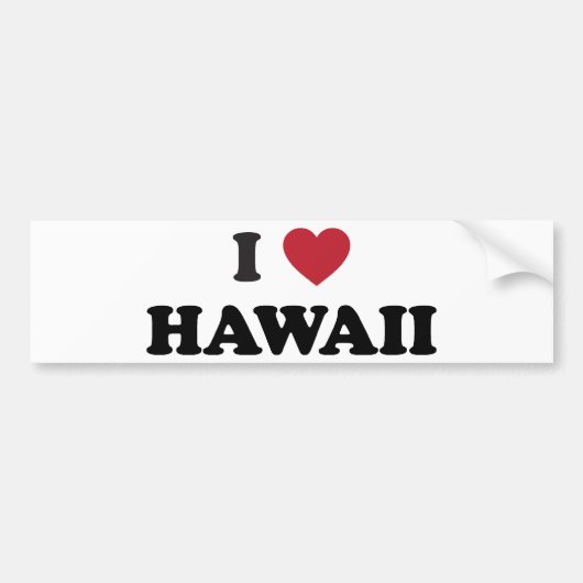 Ik hou van Hawaii Bumpersticker (Voorkant)