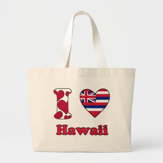Ik hou van Hawaii Grote Tote Bag (Voorkant)