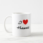 Ik hou van Hawaii Heart Typography Coffee Mok (Links)