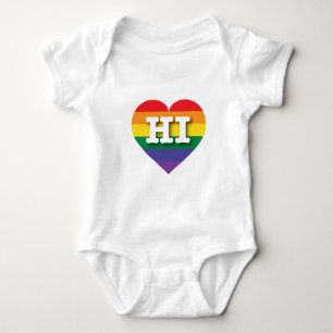 Ik hou van Hawaii Rainbow Heart Romper