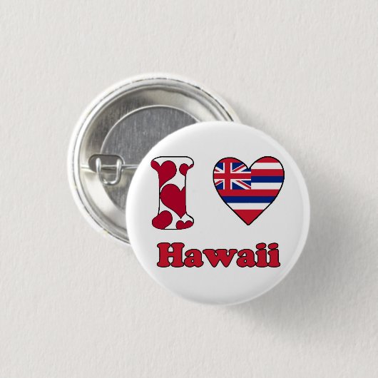 Ik hou van Hawaii Ronde Button 3,2 Cm (Voorkant /achterkant)