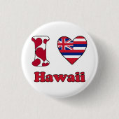 Ik hou van Hawaii Ronde Button 3,2 Cm (Voorkant)