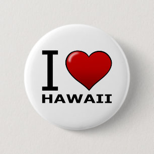 Ik hou van HAWAII Ronde Button 5,7 Cm