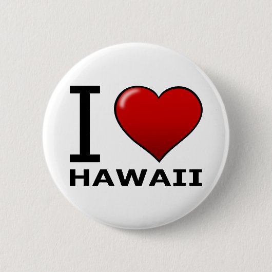 Ik hou van HAWAII Ronde Button 5,7 Cm (Voorkant)