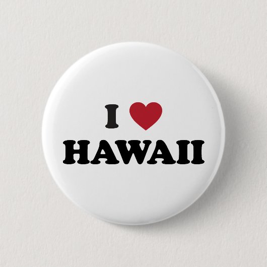 Ik hou van Hawaii Ronde Button 5,7 Cm (Voorkant)