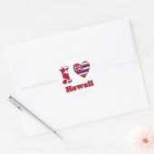 Ik hou van Hawaii Ronde Sticker (Envelop)