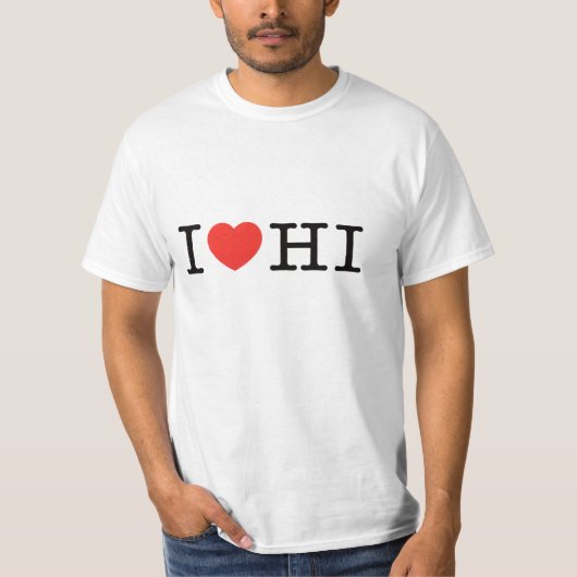 Ik hou van HAWAII T-shirt (Voorkant)