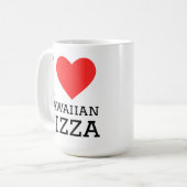 Ik hou van Hawaiiaanse pizza Koffiemok (Voorkant links)