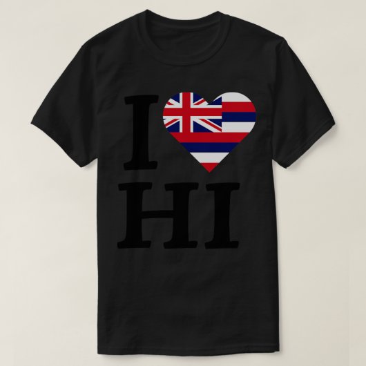 Ik hou van Hawaii's shirt (Design voorkant)