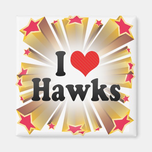 Ik hou van Hawks Magneet (Voorkant)
